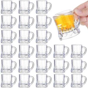 Bán buôn biểu tượng tùy chỉnh 1 oz mini nhựa bia Stein rõ ràng nước trái cây nếm thủy tinh với PP xử lý tái sử dụng cho Đảng BBQ - Product Image 6