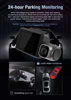3-kanaals 4K Sony Dash Camera Met 2-Inch Ips Display Videorecorder En Parkeermonitor Time-Lapse Verborgen Ontwerp