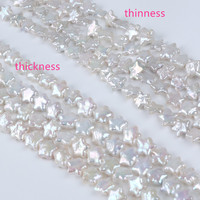Perles en vrac baroques en forme d'étoile de 10 à 12mm d'eau douce de qualité AA blanc naturel véritable pour la fabrication de bijoux
