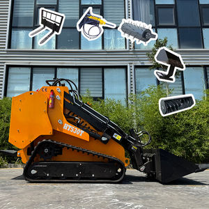 HIGHTOP Euro 5 Epa対応 クボタディーゼル 14kW 19馬力 スキッドステア ミニトラックローダー 450kg 森林用マルチャー・芝刈り機付き - Product Image 1