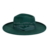 Chapeau Fedora bleu paon classique pour femme à large bord en feutre de laine pour la fête ou la pêche