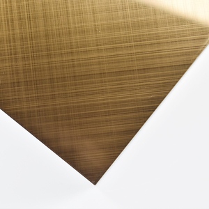 Fornitore di lastre Ferosteel Ss metallo decorativo colorato 304 finitura dell'attaccatura dei capelli acciaio inossidabile Foshan 4 x8 Ss316 in Qatar personalizza BV - Product Image 4