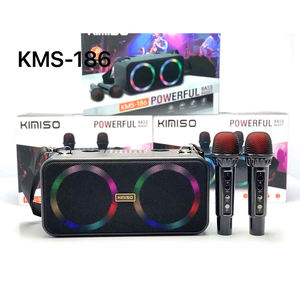 KMS-186 Portable Wireless BT Karaoke Speaker RGB LED Lighting 30W Active Stereo Bass HIFI Music Box AUX Outdoor Parties - Product Image 1
