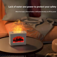 Diffuseur portable innovant Brume froide Usb3D Flamme Mini humidificateur de cheminée Diffuseur d'huiles essentielles aromatiques Humidificateur d'air H2O