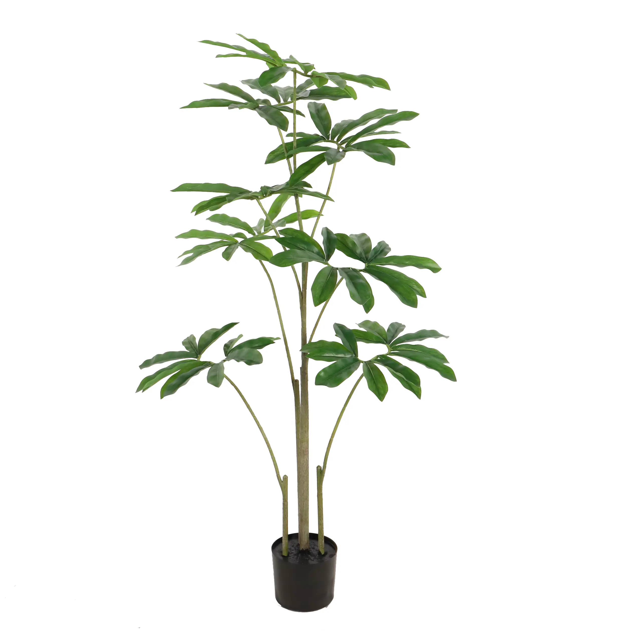 Plantas perennes de plástico para decoración interior y exterior, 160cm, Filodendro artificial, goeldii, árbol artificial de tacto real