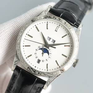 Montre unisexe élégante et luxueuse 2026 avec cadran multifonction à motif sculpté, calendrier et index incrustés de diamants - Product Image 2