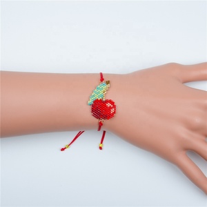 <span class=keywords><strong>Pulseras</strong></span> Miyuki Hechas a Mano <span class=keywords><strong>con</strong></span> Cuentas de Cereza Roja Lancui, <span class=keywords><strong>Pulseras</strong></span> de Cuentas Miyuki Delica - Product Image 3