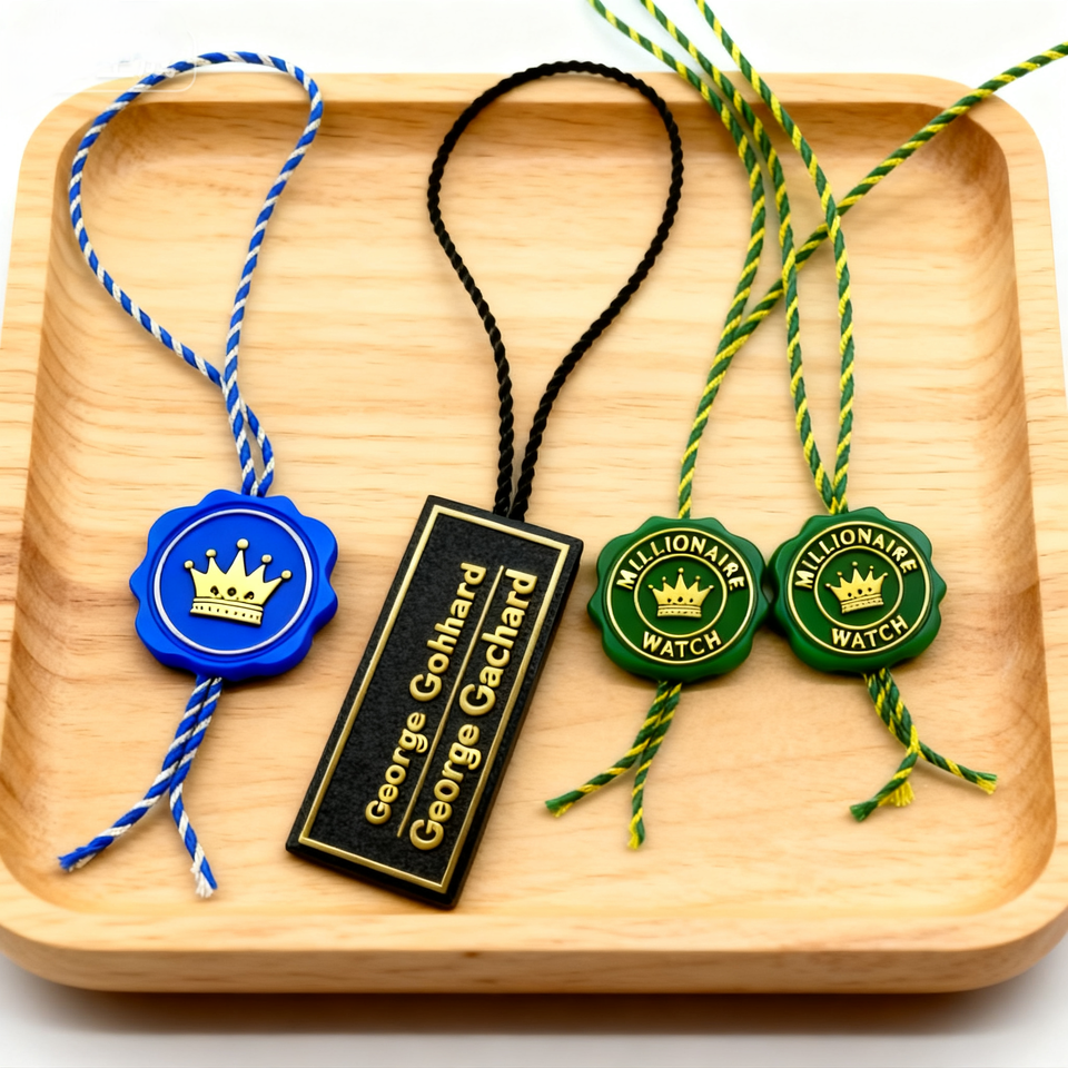 Customized 3D Swing Tag Elastic Nylon Clothing Accessory with Colorful ...