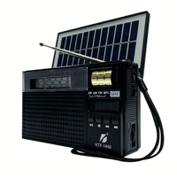 Kts Ktf-1440 Taşınabilir 2 İnç Su Geçirmez Güneş Enerjili Dış Mekan Hoparlörü Kablosuz AM/FM 3 Bantlı Radyo El Feneri USB TF Pil
