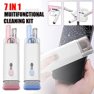 Kit de nettoyage de clavier 7-en-1 nettoyeur d'ordinateurs portables avec extracteur de touches, ensemble de nettoyage de brosse de clavier multifonctionnel pour téléphone <span class=keywords><strong>Airpods</strong></span> - Product Image 2