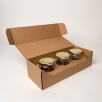 Scatola di imballaggio per bottiglie di marmellata con Logo stampato personalizzato all'ingrosso scatola di imballaggio in cartone rigido riciclabile per piccola bottiglia di vetro, candela