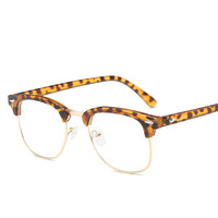 Lunettes optiques demi-cerclées tendance vintage, verres AC, monture PC à motif diamanté, rivets, anti-lumière bleue pour ordinateur - Vente chaude