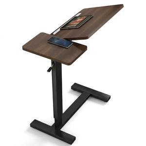 <strong>Foldable</strong> Height Adjustable Over Bed Table 0-60&deg; Tilt Laptop <strong>Desk</strong> Beside Table for Bed Sofa Home <strong>Office</strong> Eco Wood - Product Image 1