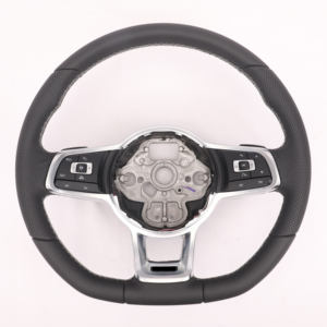 Volante de Cuero Perforado con Fibra de Carbono y Costuras Negras para <span class=keywords><strong>Volkswagen</strong></span> Golf 7 MK7 MK8, Venta Directa de Fábrica YLC - Product Image 3
