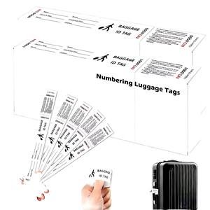 Etiquetas de identificación de equipaje de hotel de papel con cinta de transferencia en la parte posterior Etiquetas de equipaje Etiquetas de verificación de reclamo de equipaje negro a granel - Product Image 1