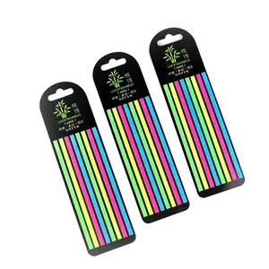 New Style Thin Multi Colors Sticky Transparent Highlighter Self-Stick notes Pads Easy to Post for Home,Office, Notebook