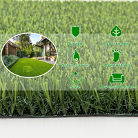 Gazon artificiel écologique Star-180 de 30 mm, 30 m, avec installation facile pour l'aménagement paysager et la décoration murale