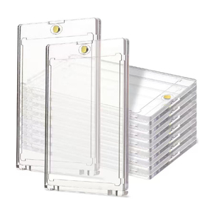 Porte-cartes magnétique moderne Jinda 35pt-180pt à clip unique, étui rigide en <span class=keywords><strong>plastique</strong></span> pour cartes de collection et de sport - Product Image 3