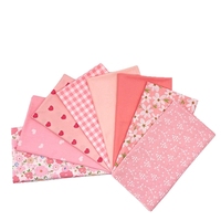 Lot de 8 carrés de tissu rose coloré et lisse pour patchwork et quilting, idéal pour le bricolage et les travaux de couture à la main