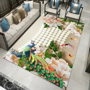 Harga pabrik mewah bisa dicuci besar area home center ruang tamu 3d lantai karpet untuk dijual