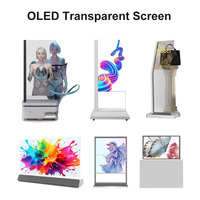 Dernière technologie 30 55 77 pouces Oled Transparent Intérieur Transparent TV Écran tactile Digital Signage OLED Écran transparent