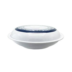 Bol en mélamine de service avec couvercle, 1 pièce, design fleur bleue, bol avec couvercle - Product Image 3