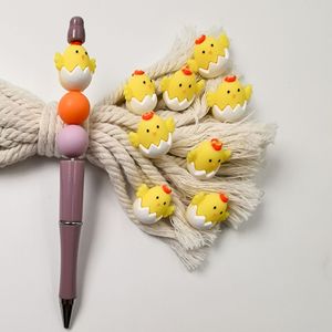 Nouvelles perles DIY en silicone 3D stéréo en forme de <span class=keywords><strong>poussin</strong></span>, style dessin animé, vente chaude transfrontalière, stock en gros d'usine, plusieurs styles au choix - Product Image 4