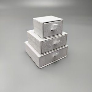 Sliding <b>Drawers</b> <b>Pull</b> Handmade Recyclable Rigid Jewellery Packaging Boxes Glossy Lamination Sponge Lining for Necklace Ring - Product Image 1