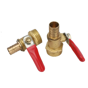 황동 1/8 "1/4" 3/8 "1/2" 수 스레드 볼 밸브 6/8/10/12mm 가시 호스 물 오일 공기 가스 연료 라인 차단 볼 밸브 - Product Image 5