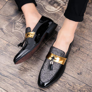Nuevos Zapatos Casuales de Hombre de Moda para Exteriores, de Cuero Genuino, Antideslizantes, con Cordones, Talla Grande, con Punta Puntiaguda y Lentejuelas - Product Image 2