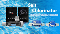 Chlorinateur au sel GR pour piscine 2.5G-50G, traitement de désinfection de l'eau, générateur de chlore au sel pour piscine