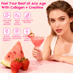 Polvo de Monohidrato de Creatina OEM con colágeno y electrolito, creatina de fresa y sandía para mujeres, polvo de colágeno de creatina - Product Image 3