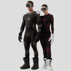 Ensemble de <span class=keywords><strong>sous</strong></span>-vêtements thermiques unisexe pour sports d'hiver et de <span class=keywords><strong>ski</strong></span>, séchage rapide, compression, survêtement moulant pour snowboard, best-seller - Product Image 1