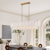 Lustre rond en verre de Murano pour salle à manger, salon, chambre à coucher, lustre suspendu en verre français, luminaires suspendus au plafond pour la maison