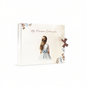 Álbum de Fotos Mi Primera Comunión, 9 Pulgadas, Encuadernación en Espiral, Cubierta de Papel DIY, Barnizado Mate, para Niñas, Evento Religioso - Product Image 2