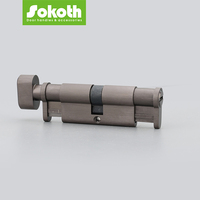 Nouveau cylindre de serrure à mortaise en laiton massif avec coque en zinc réglable de 70-100 mm, avec 3 clés, moderne