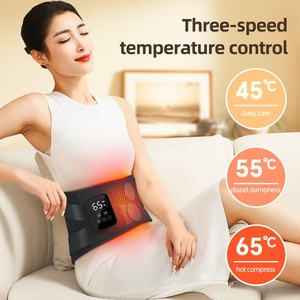 Compresse chaude portable, soutien dorsal réglable, masseur électrique chauffant pour la taille avec soutien lombaire et massage - Product Image 2