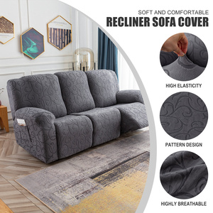 Modern jakarlı su geçirmez uzanmış kanepe Slipcover kalınlaşmış dayanıklı kapak için 3 koltuklu <span class=keywords><strong>Recliner</strong></span> tayt malzeme oturma odası - Product Image 4