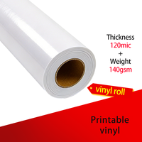 Rouleau de vinyle imprimable brillant auto-adhésif pour affiche extérieure, panneau d'affichage, étiquette, autocollant, taille personnalisée, fournisseur en gros