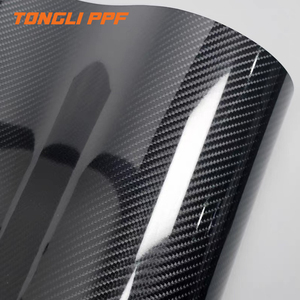 Enveloppe de vinyle en fibre de carbone personnalisée de 56 pieds, super brillante, 3 ans de garantie, matériau à base de PVC/PET, TPU TPH PPF, pellicule de vinyle - Product Image 1