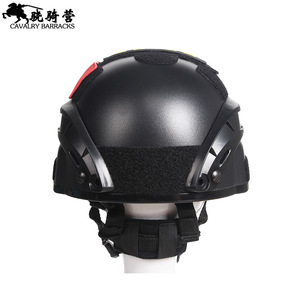 Casque tactique Mickey MICH2000 noir avec visière transparente détachable pour les sports de plein air et la protection - Product Image 2
