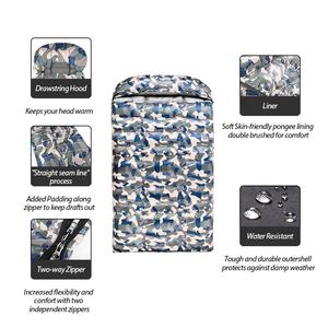 KingGearถุงนอนสำหรับคู่รัก,ถุงนอนแบบสอดตัวลงน้ำหนักเบามากสีขาวสำหรับ2คน - Product Image 4