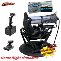 Simulateur de vol complet en métal 6DOF pour usage domestique, avec volant et pédales, pour simulation de vol
