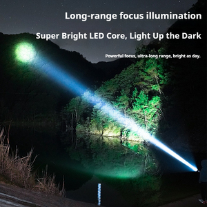 Lampe torche LED rechargeable XHP50, haute luminosité 10W, étanche, zoomable, tactique, portable, avec port TYPE-C, pour le camping et les activités <span class=keywords><strong>de</strong></span> plein air - Product Image 3