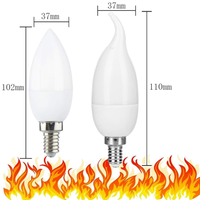 Ampoules LED SMD à effet flamme, 3 modes, flamme vacillante, ampoules pour lustre, lumière chaude, jardin, Halloween