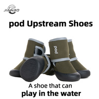 JIANBO 1PET chaussures pour chiens antidérapantes à motif solide coussinets de protection des pattes imperméables avec chaussures et chaussettes mignonnes de style classique pour animaux de compagnie