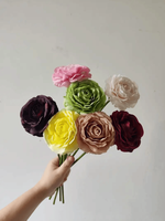 Bunga Ranunculus Buatan Sentuhan Realistis Grosir, Tangkai Tunggal untuk Rangkaian Bunga, Dekorasi Rumah, dan Centerpiece Pernikahan