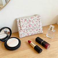 Dompet Koin Anti Maling Mini Katun Berkualitas Tinggi dengan Cetak Sublimasi Custom Pabrik, Kantong Uang Kecil Lucu, Dompet Lipstik dengan Resleting