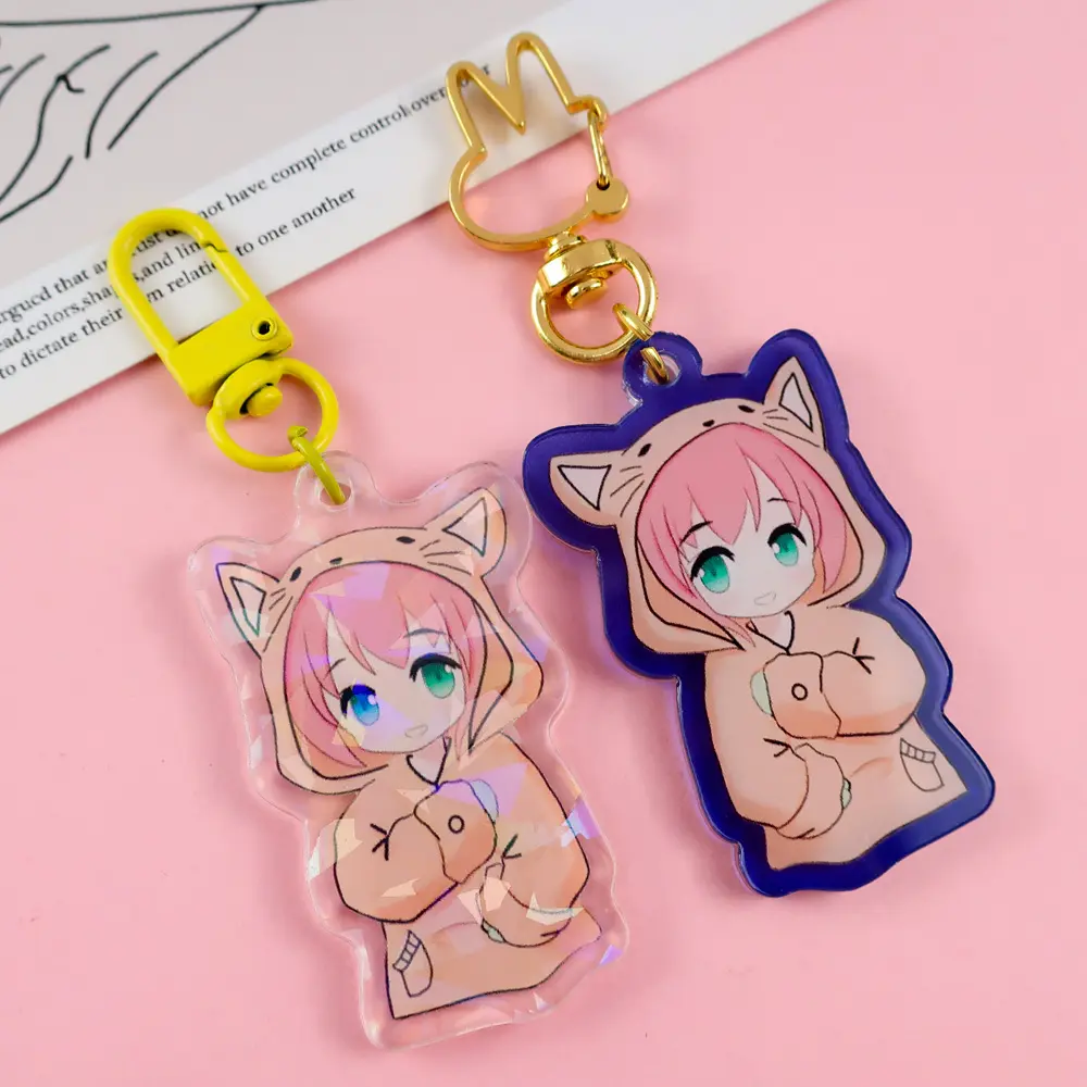 Móc Chìa Khóa Hình Anime Lấp Lánh Tự Làm Theo Yêu Cầu Bán Chạy Móc Khóa Móc Khóa Acrylic Ba Chiều Dễ Thương