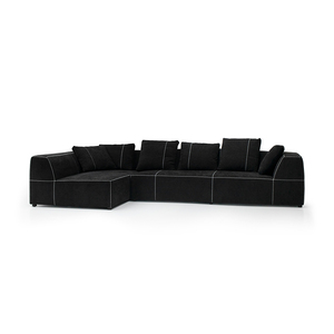 Sofá Seccional Moderno de Tela con Costuras <span class=keywords><strong>en</strong></span> Forma de Diamante, Estilo Deportivo, Ideal para Sala de Juegos, Sala de Estar o Decoración de Espacios Masculinos - Product Image 2